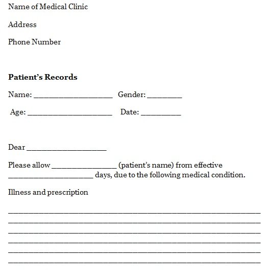 17+ Free Printable Fake Doctor’s Note Templates For Work & School (Word ...