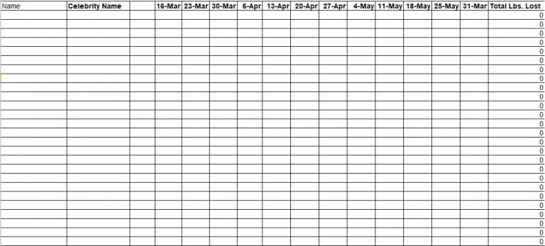 Weight Loss Tracker Template - 4 Best Daily & Weekly Spreadsheet [100% ...