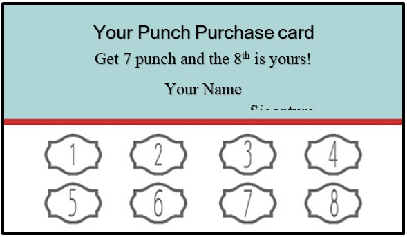 Printable Punch Card Template in Microsoft Word Format BestCollections