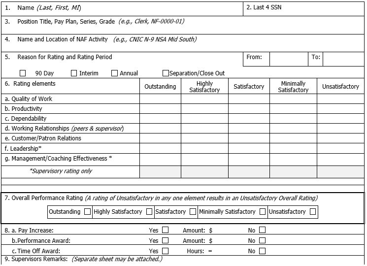 9 Performance Review Template Excel Perfect Template Ideas