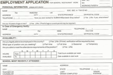 employment application templates 10 basic forms free download