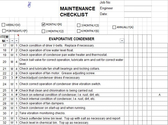 12 Free Maintenance Checklist Templates Examples Excel Word PDF 