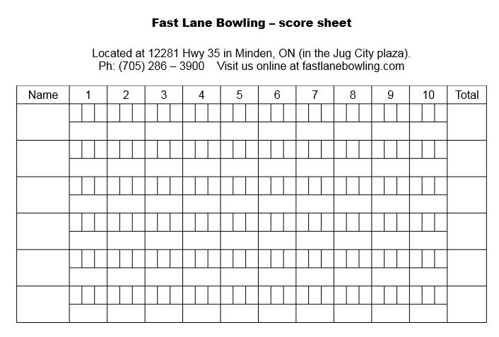 10 Free Printable Bowling Score Sheets Excel PDF Best Collections