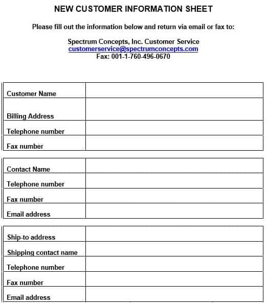 24 Free Client Information Sheet Templates Word PDF BestCollections