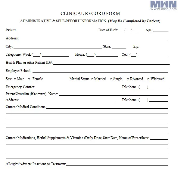 Sample Physician Progress Note Template