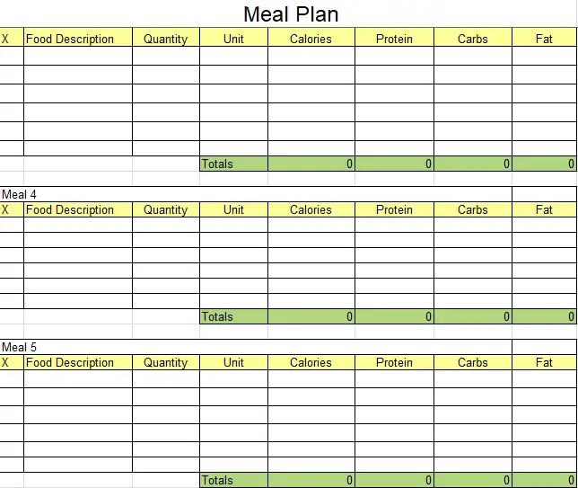 24+ Free Meal Plan Templates (Daily, Weekly, Monthly) - Best Collections