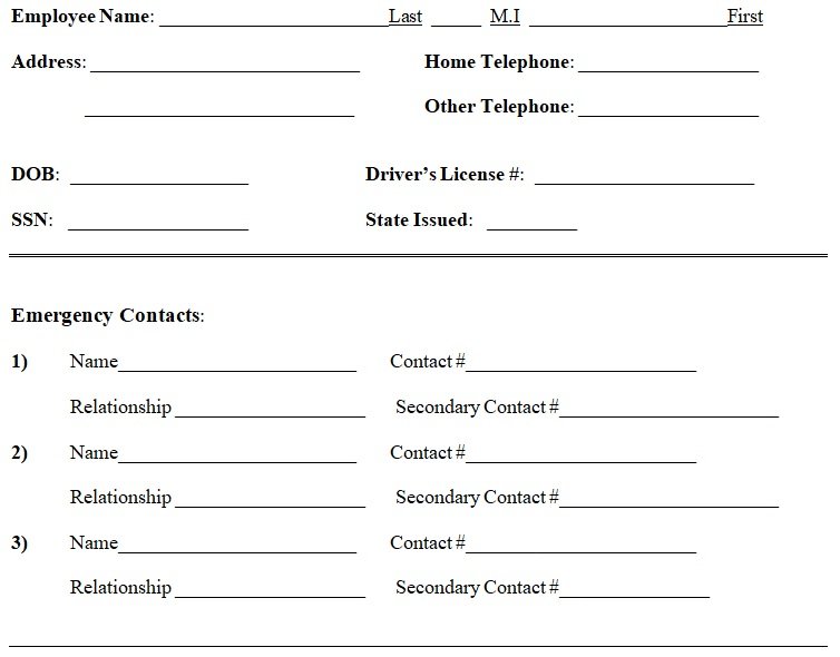 Employee Profile Template Free Download Printable Templates