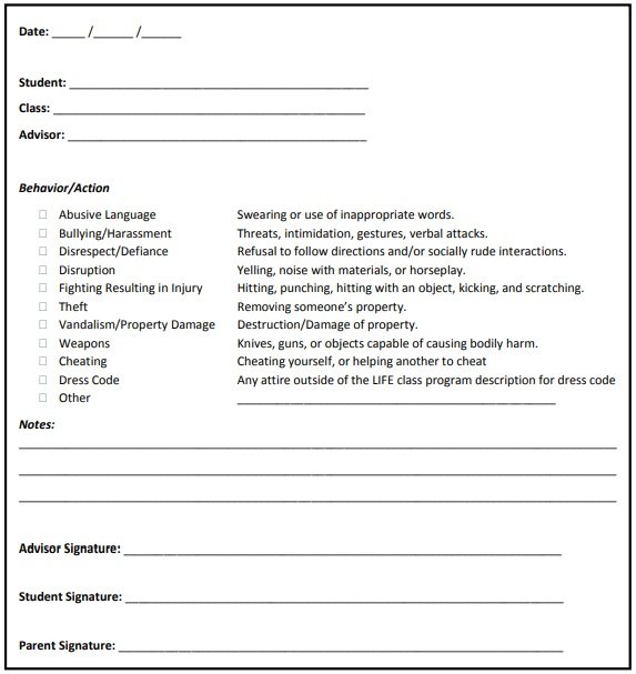 30 Free Printable Employee Write up Forms Word PDF Best Collections