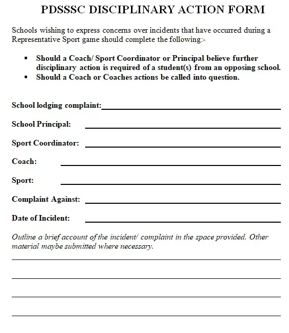 write up form for employees