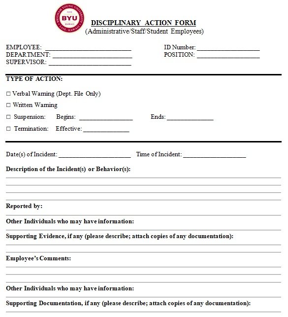 Employee Write up Form - 31 Free Printable Documents [Word, PDF]