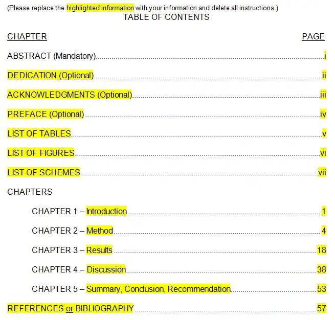 Free Table of Contents Template 22+ Best Documents [Word, PDF]