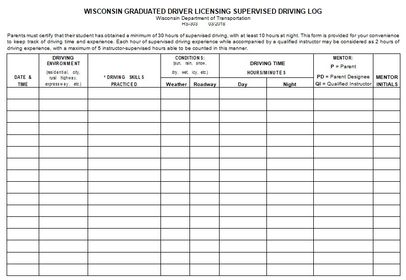 32 Free Printable Driver Log Book Templates Excel Word Best 