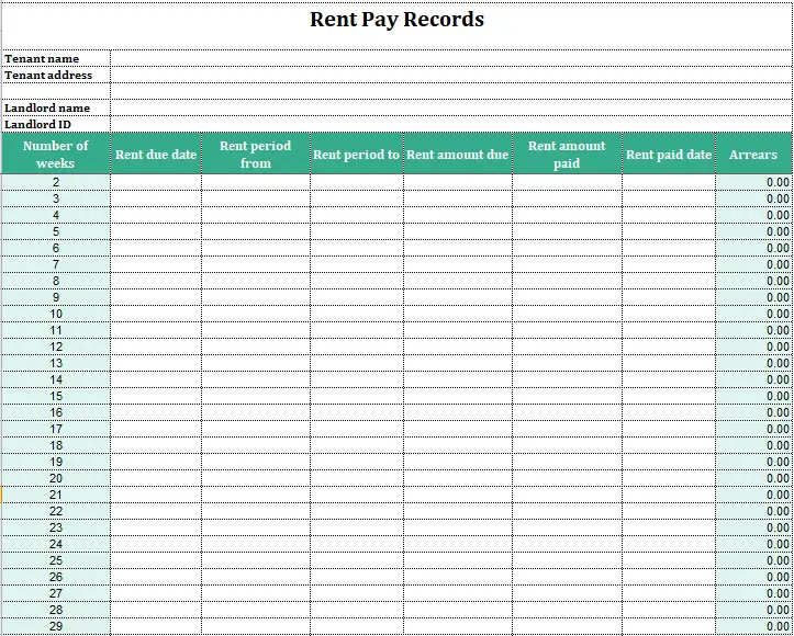 spreadsheet for monthly expenses renter
