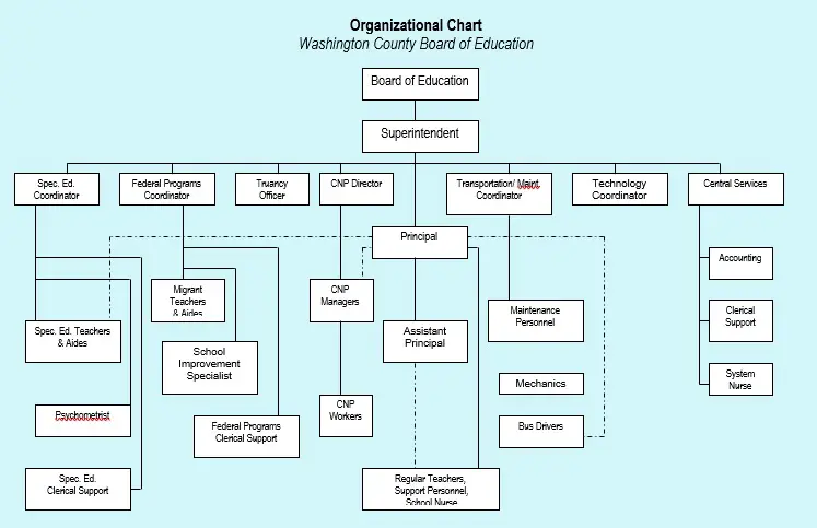 word organization chart template