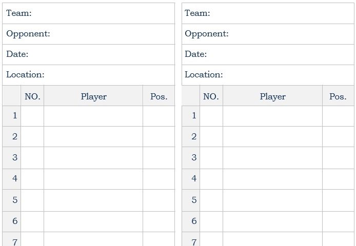 20+ Printable Baseball Lineup Templates [Excel, Word] - Best Collections