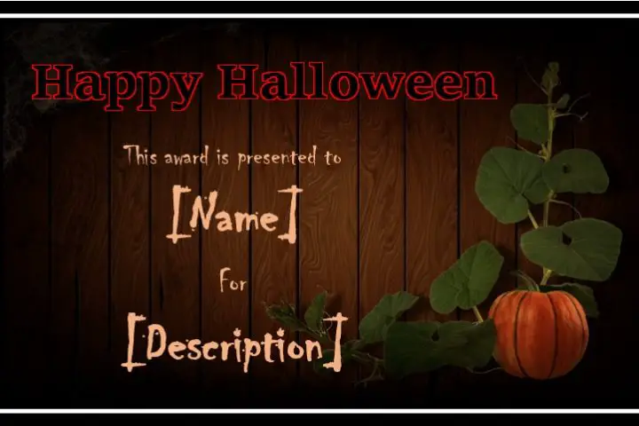halloween certificate template