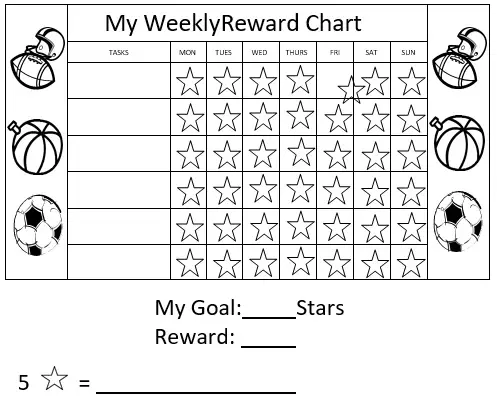 star reward chart template