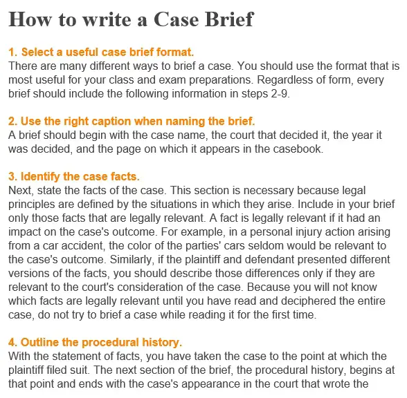 25+ Free Case Brief Templates [MS Word] - Best Collections