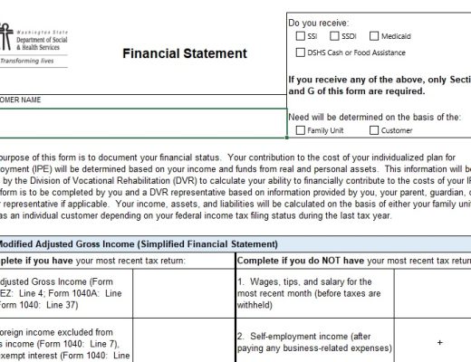 free financial statement template 8
