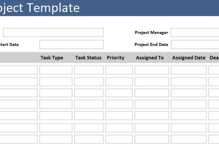 free multiple project tracking template 12