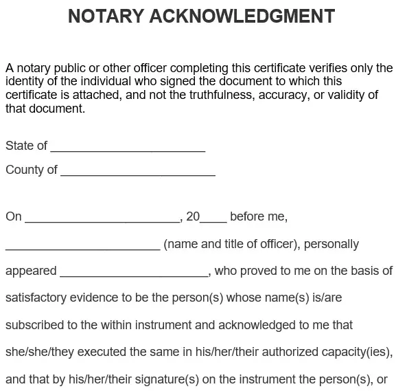 notary wording notarization signature