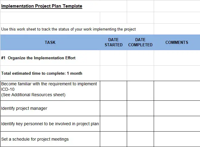 24 Free Implementation Plan Templates (Excel / Word)