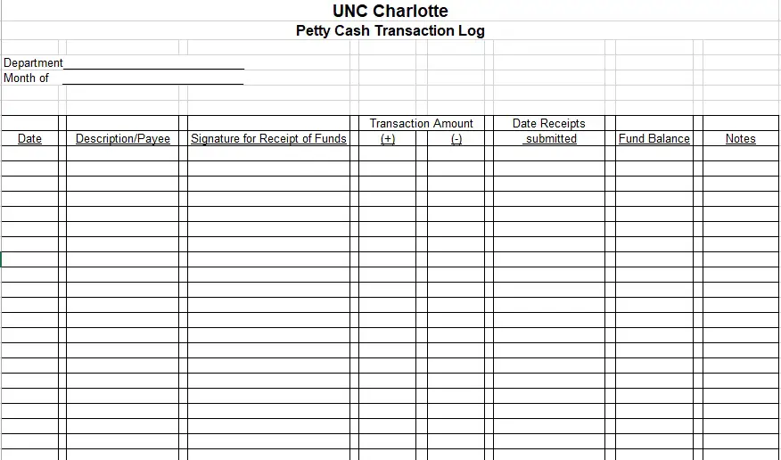 21+ Free Printable Petty Cash Log Templates (Excel / Word / PDF) - Best ...