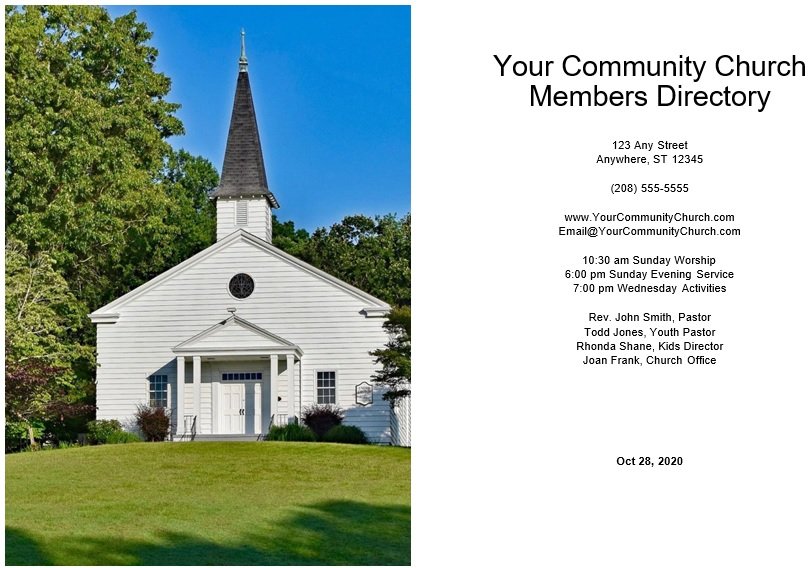 Church Directory Templates