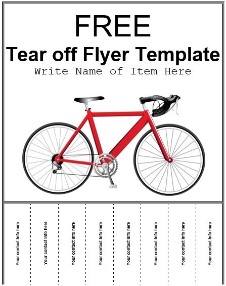 Free Editable Tear Off Flyer Templates Word Best Collections