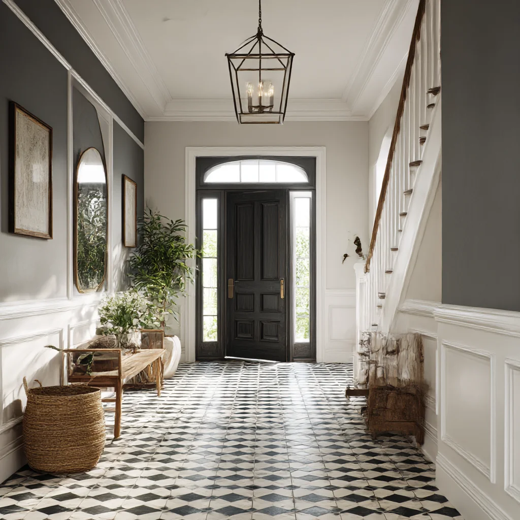 Classic Monochrome Gallery Hallway