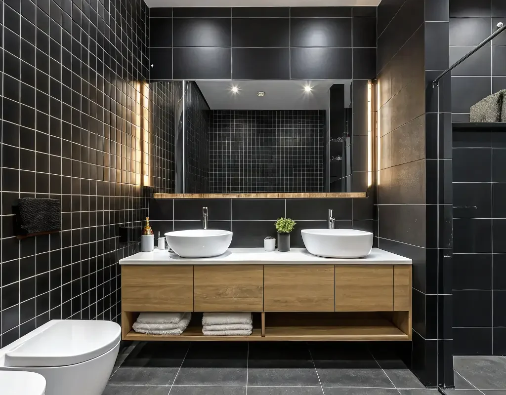 Matte Black Modern Tiles