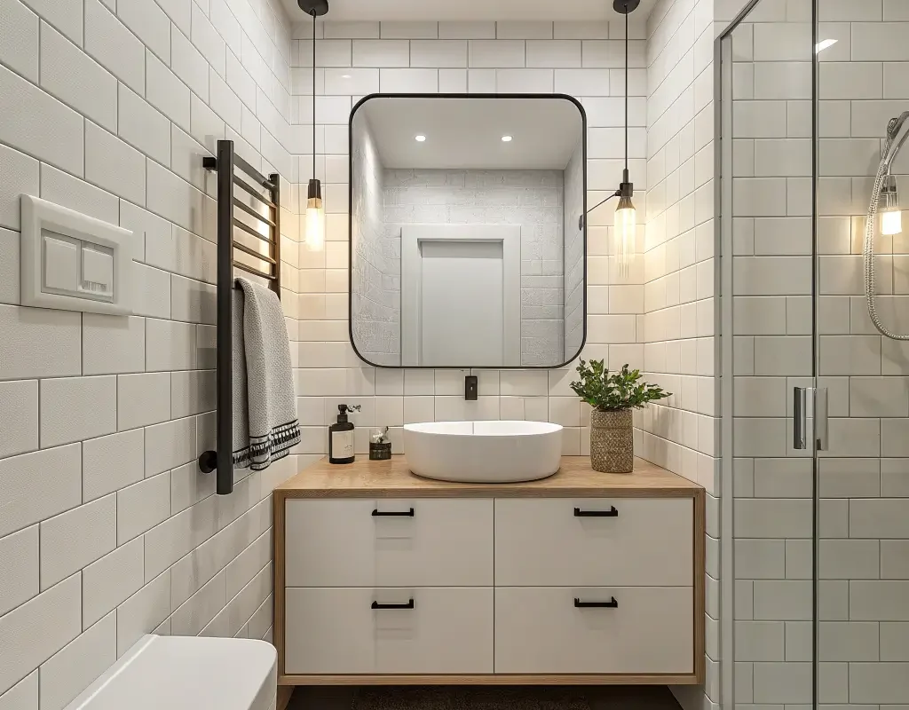 Minimalist Matte White Tiles