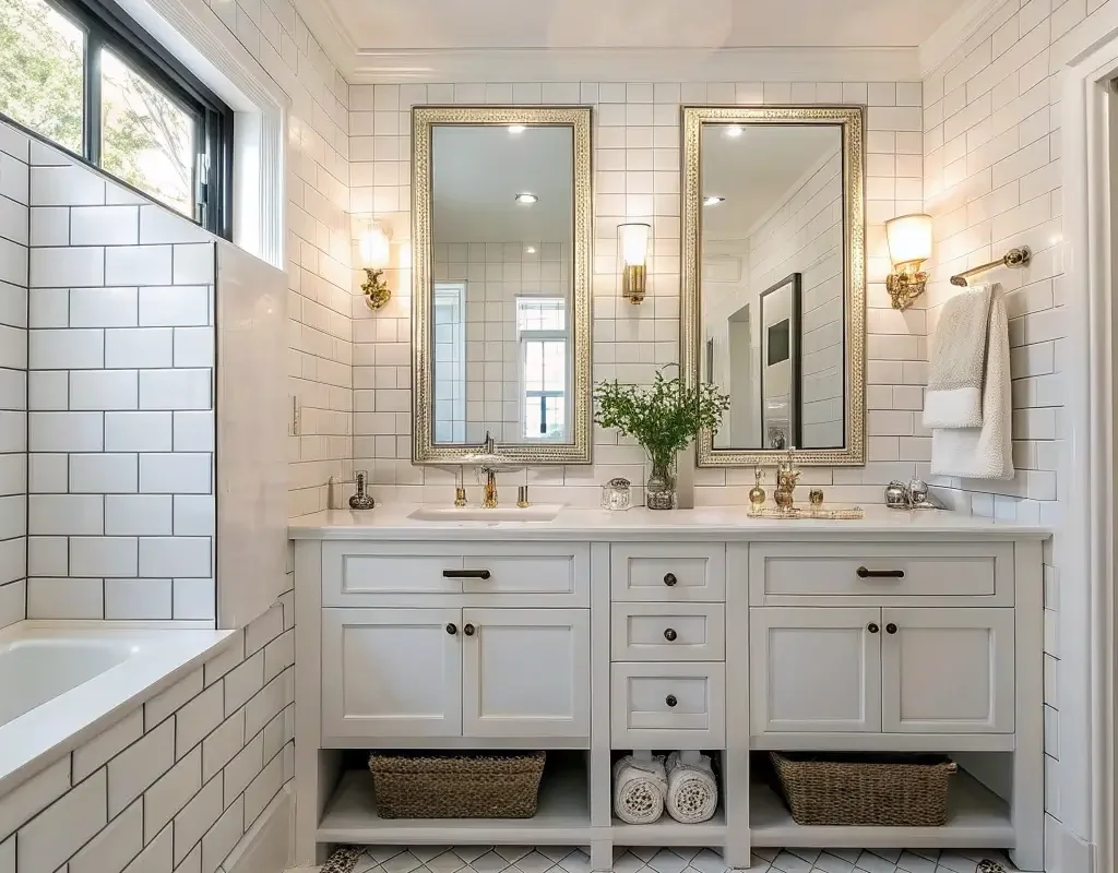 Minimalist White Subway Tiles