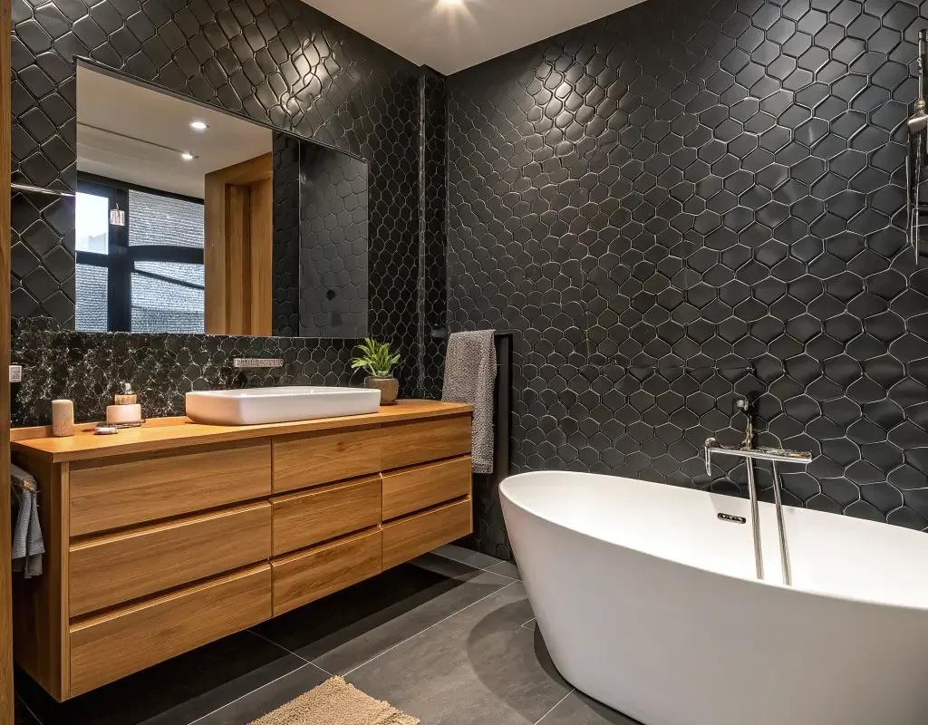 Textured Black Walls