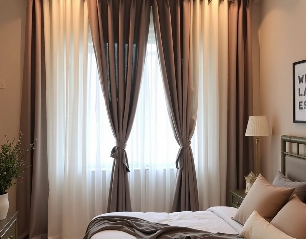 blackout curtains with simple tie backs to let in