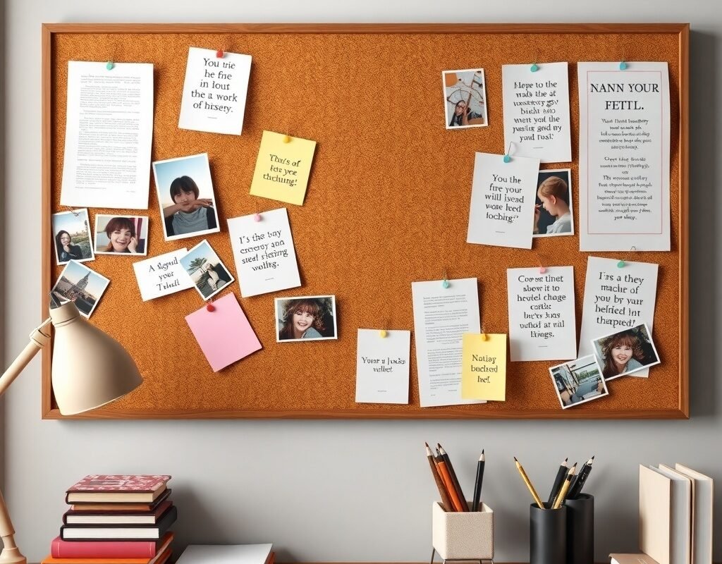 corkboard or pinboard