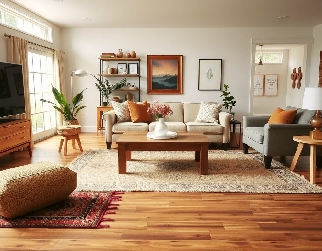 cozy layered rugs