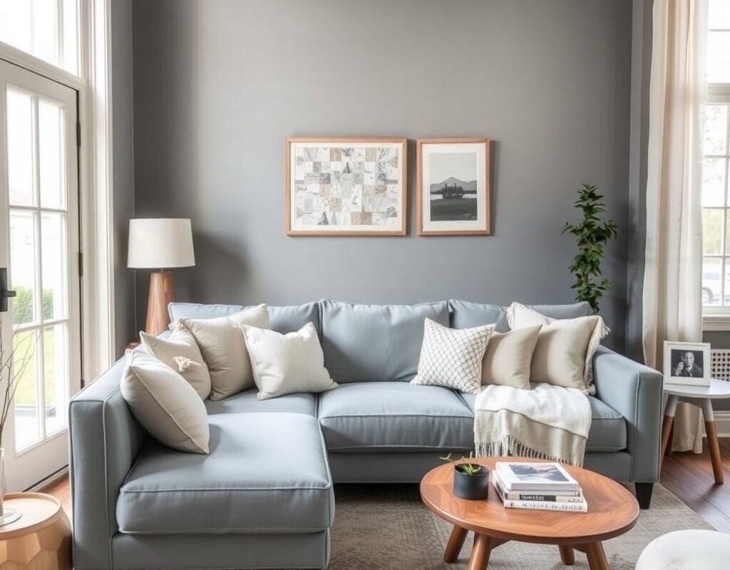 dusty blue gray and white