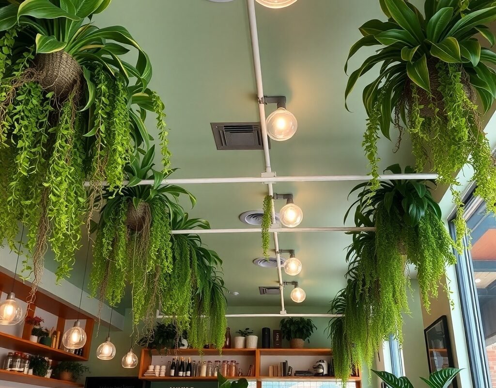 green ceiling