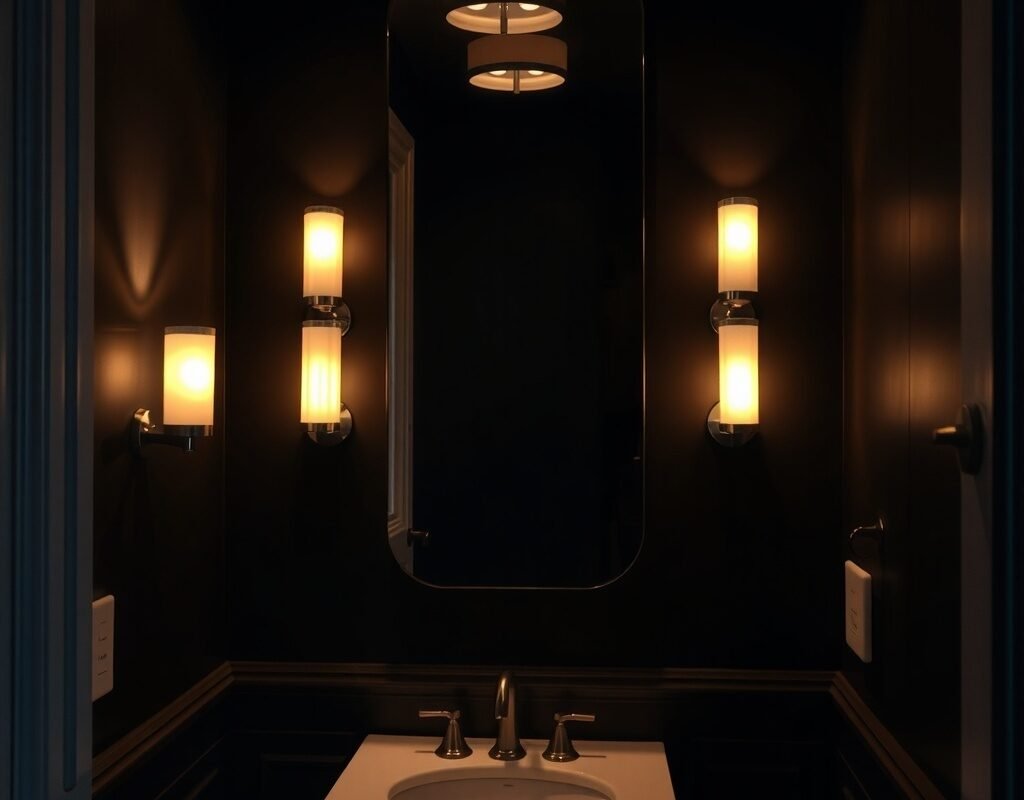 low lighting with wall sconces