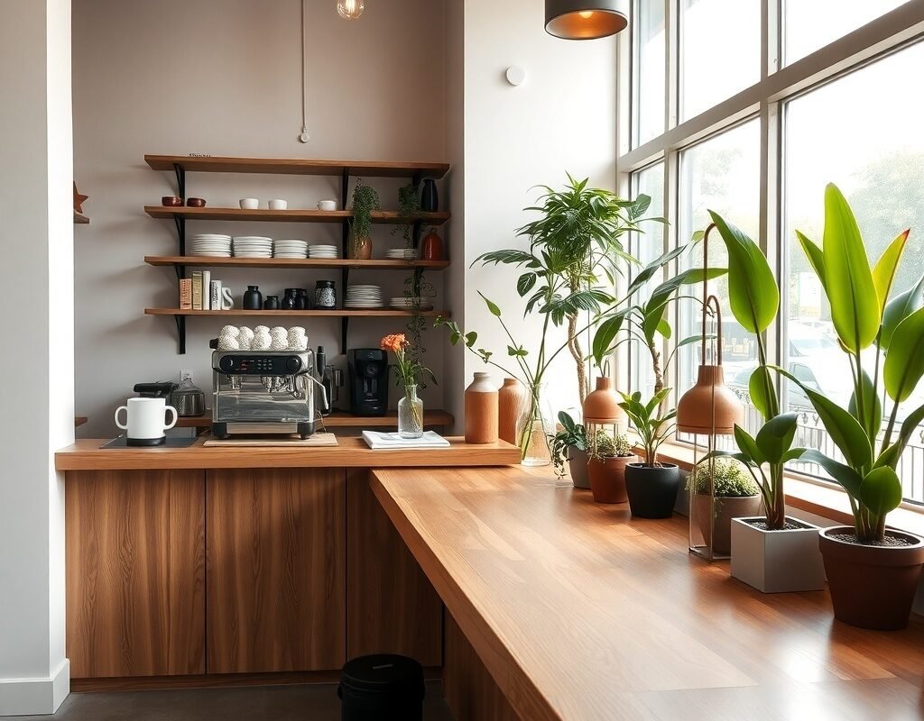minimalist coffee spot