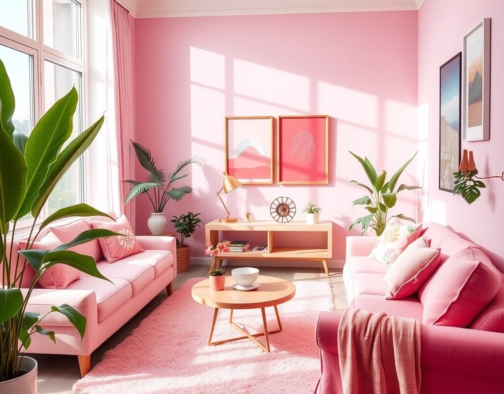 mix shades of pink