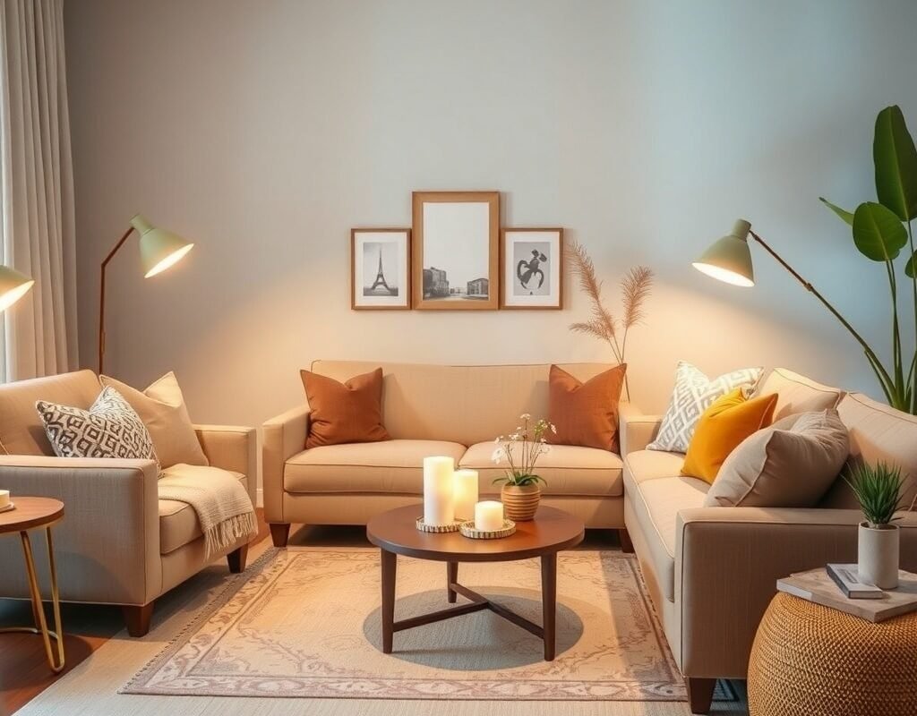 sand ivory and muted mustard