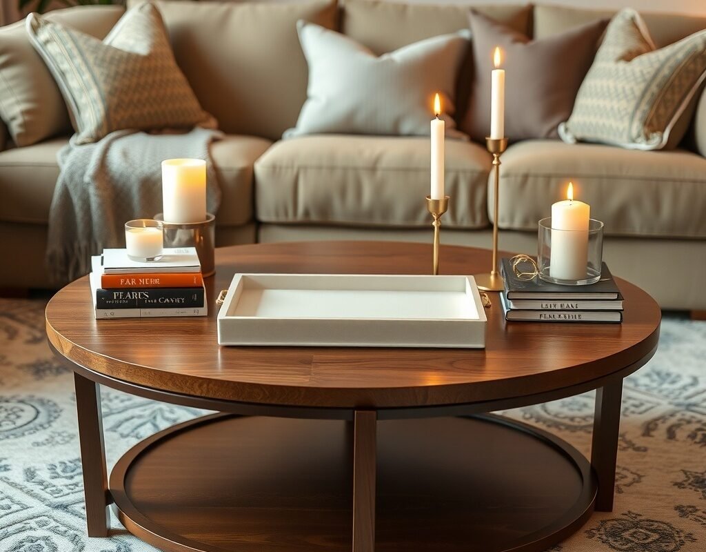 simple tray in the center