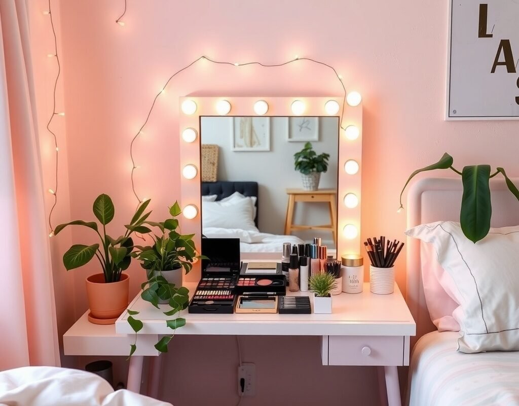 small vanity setup