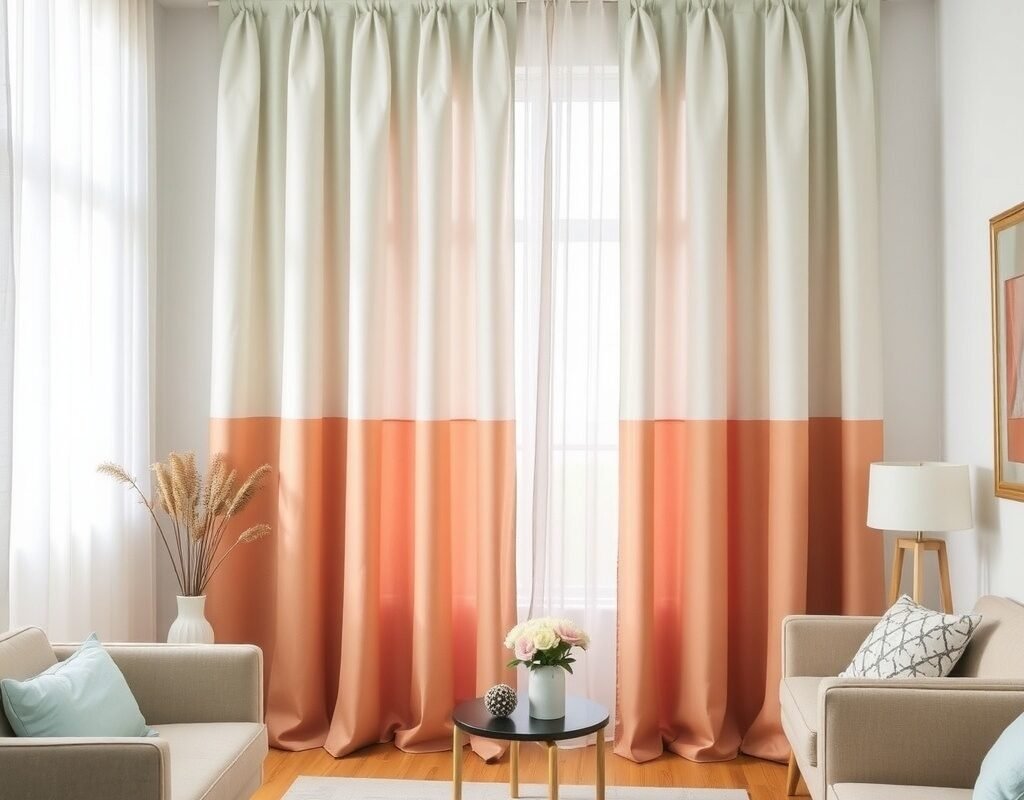 two tone curtains