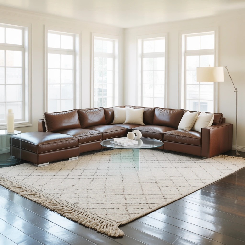 Add a Large Light Colored Area Rug
