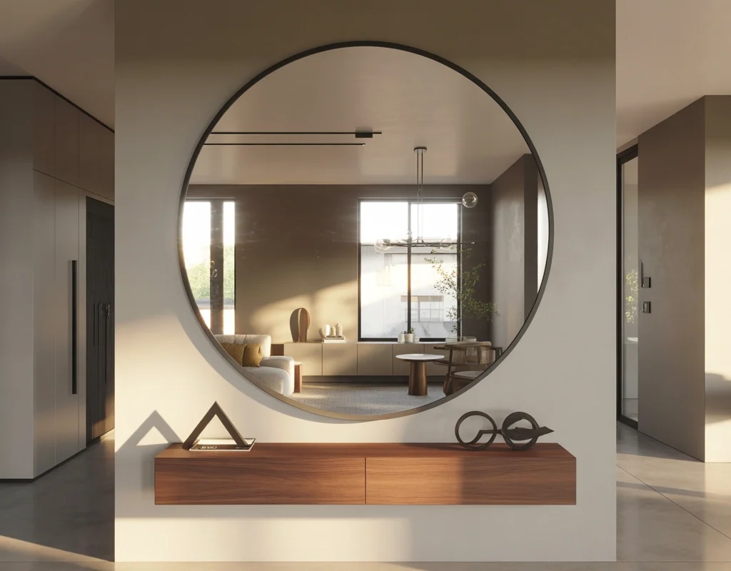 Add a Large Statement Mirror for Light and Space
