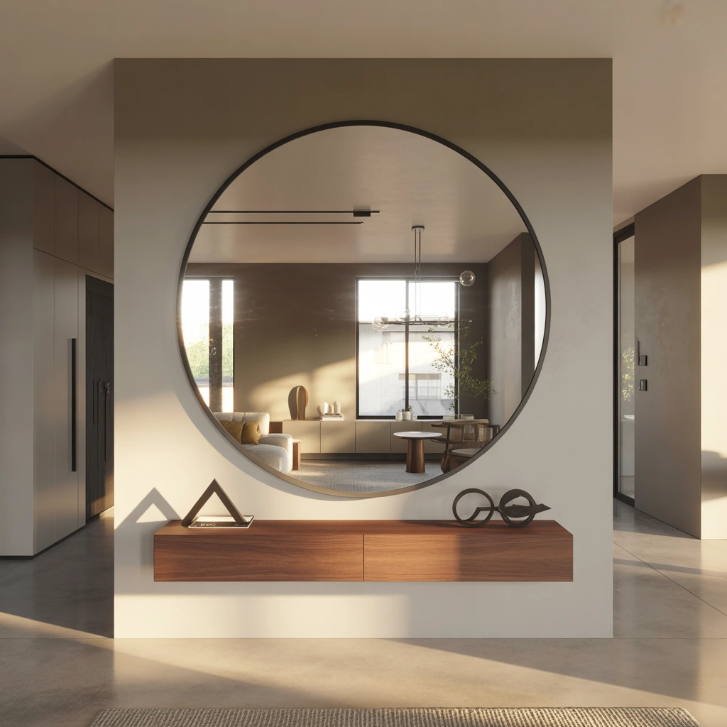 Add a Large Statement Mirror for Light and Space