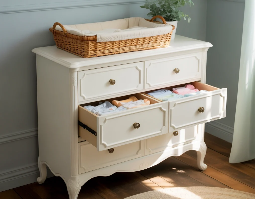 Add an Antique Style Dresser or Changing Table